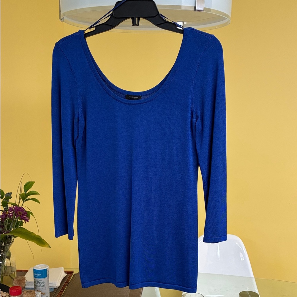 Ann Taylor Royal Blue Long Sleeve Top